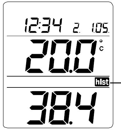 Valores médios de humidade e temperatura dos últimos 100 registos (500 minutos) Ponto de orvalho avg pisca td pisca Nota: Os valores que entram nas médias, após uma troca de baterias, são somente os