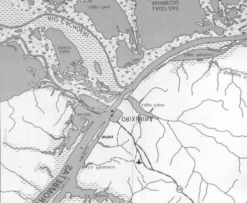 Medição de vazão Amostragem d água e de sedimentos D.18. Rio Trombetas em Oriximiná (Pará) : 13/10/96 Código DNAEE 16 900 000 Margem esquerda Lat.