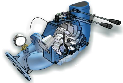 TURBO REDUTOR MONOBLOCO COM SENSOR DE VELOCIDADE INTERNO Caixa redutora de 4 e 6 marchas.