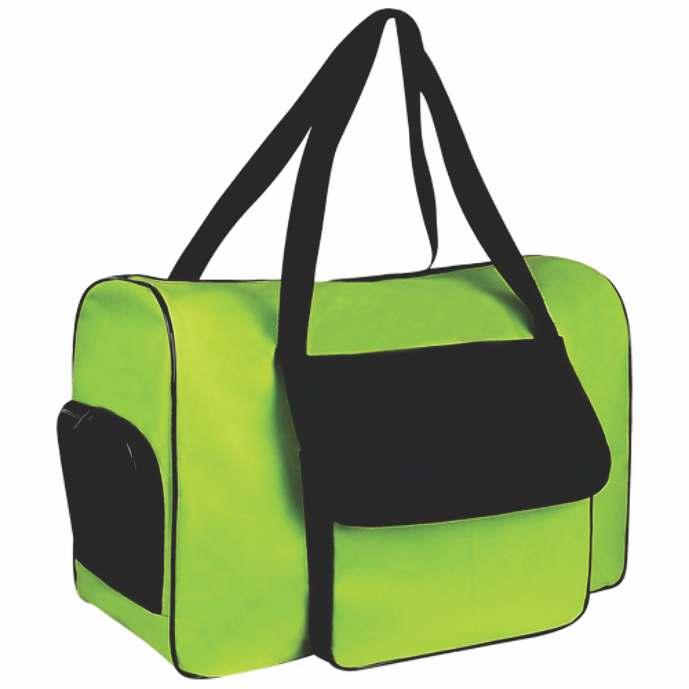 Bolsa de Viagem Bolso lateral M60490-M Em Poliéster com bolso lateral e frontal, fechamento e, zíper e alça de mão e tira colo, as