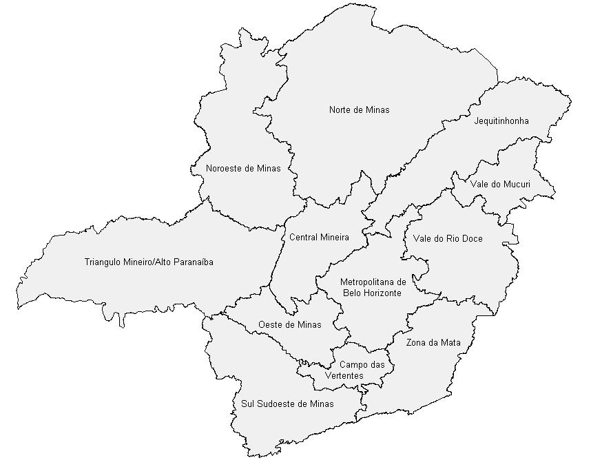 estado de Minas Gerais e a população residente em domicílios particulares permanentes.