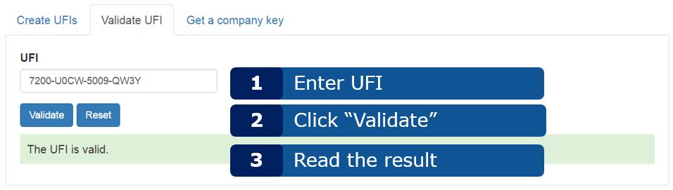 3 Validar um UFI Para validar um UFI, seguir os passos referidos na Figura 3-1. Figura 3-1: Validar um UFI Sugestões: O UFI pode ser introduzido com ou sem hífenes.