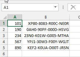 4 Criar um ficheiro com números de formulação Para criar vários UFI de uma vez com base em números de formulação não consecutivos, é necessário incluir esses números num ficheiro de texto/csv.