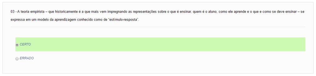 7. Rola a página para baixo para verificar as respostas corretas e incorretas.