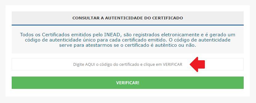 endereço virtual: http:///curso-certificado Após acessar o endereço