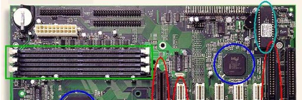 A MOTHERBOARD (PLACA-MÃE) ROSA CONECTOR DA CPU AZUL