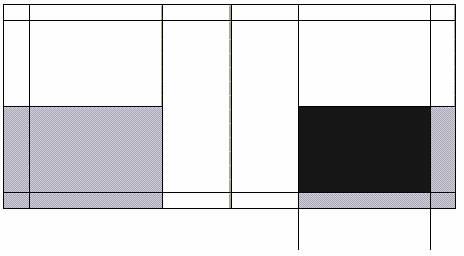 Cor cinza: área de jogo. Cor preta: área de saque 1.1.6.1 As categorias W1 e W2 de Duplas: Semelhante a quadra de duplas de Badminton Convencional, conforme exemplo abaixo: Cor Cinza: área de jogo.