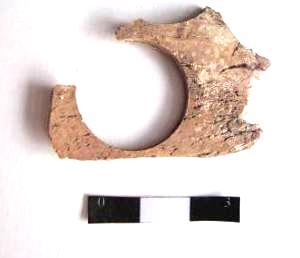 TIRA DE OSSO 1398 FSJ/06-S1-29 Exemplar fragmentado, em osso.