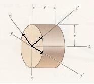 6. Mostre que a soma dos momentos de inércia de massa de um corpo I xx + I yy + I zz é independente da orientação dos eixos x, y, z, dependendo apenas da localização da origem.