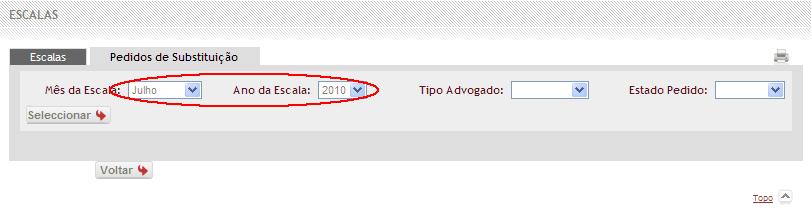 Advogado substituto não está inscrito no Apoio Judiciário/ou activo em escalas.