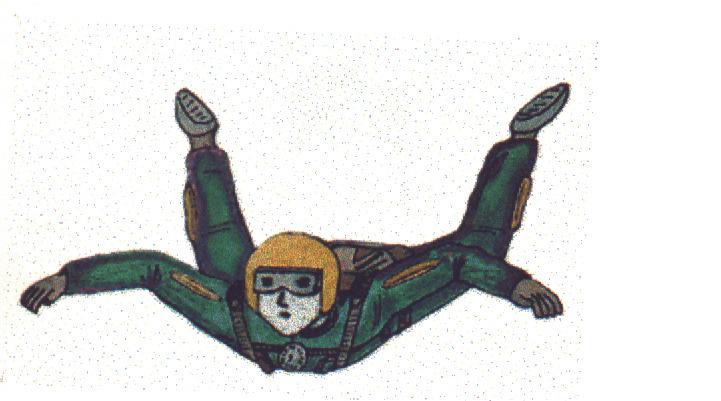(estabilizado), o pilotinho fica no vácuo de seu corpo em queda.