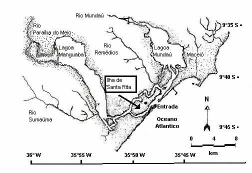 Figura 1 Localização geográfica do Complexo Estuarino Lagunar Mundaú-Mangaba.