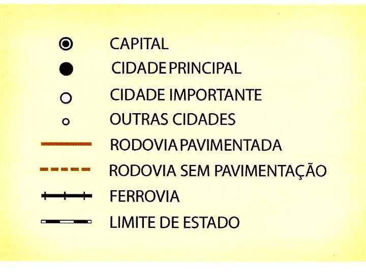 Desta forma, como vimos na aula anterior, a legenda é parte importantíssima na composição de um mapa, pois indica as informações as quais sequer passar ao leitor,