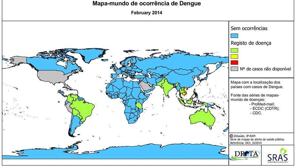 Distribuição do vírus de Dengue