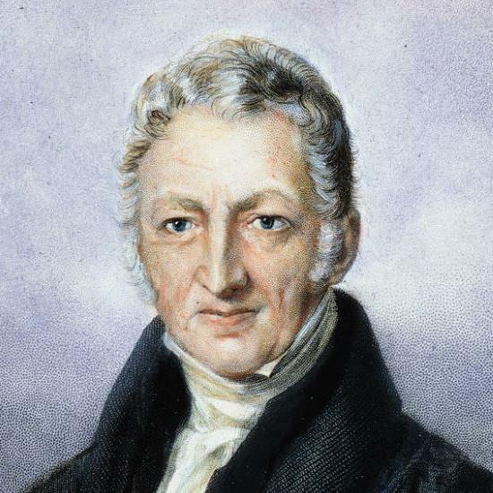 teoria malthusiana foi publicada em 1798, em sua principal obra.