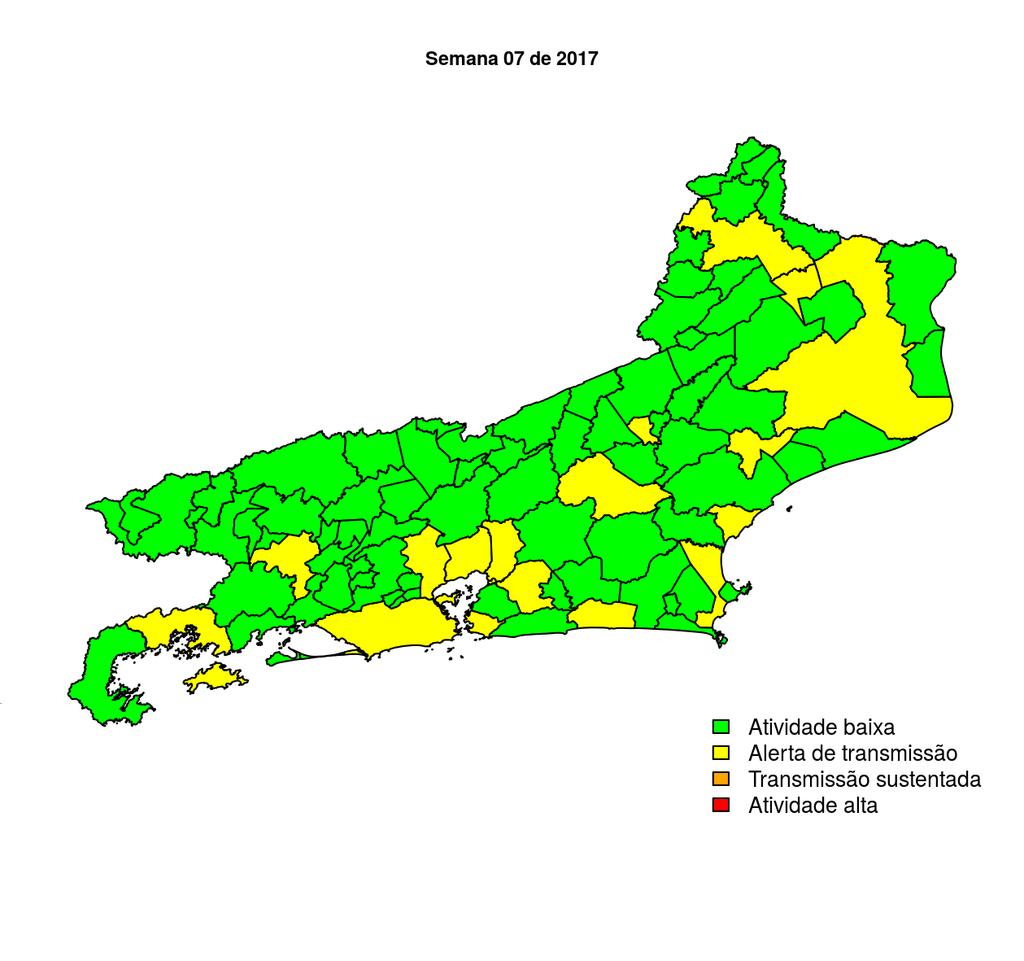 Boletim Semanal Semana 7 de 2017 O Estado Regionais de Saúde: Litoral Sul Noroeste Baixada Litorânea Médio Paraíba Metropolitana I Serrana Norte Centro Sul Metropolitana II : Tabela de Situação da