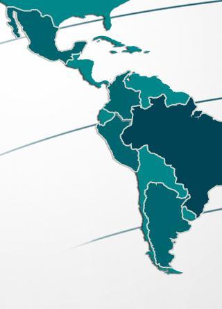 a América Latina tendo o Brasil como