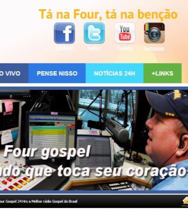 Site Oficial. Radio web. Fonte: www.
