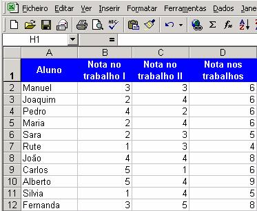 Formatar dados III Pincel de formatação Permite copiar formatos entre células (não copia