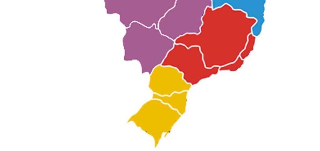 Norte 6,1% Nordeste 15,1% Centro