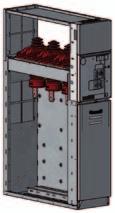 Profundidade () 1070 mm Profundidade () 1070 mm Un / kv Ir / Ik / k Ikp / kp Fusíveis / 12 630/800 25 (2 s) 5 125 17,5 630/800 21