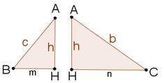 a c² + b² = a² A partir das relações entre as medidas dos triângulos, demonstramos o teorema de Pitágoras, o qual pode ser representado pela seguinte expressão: a² = b² + c² Saiba mais Em síntese, na
