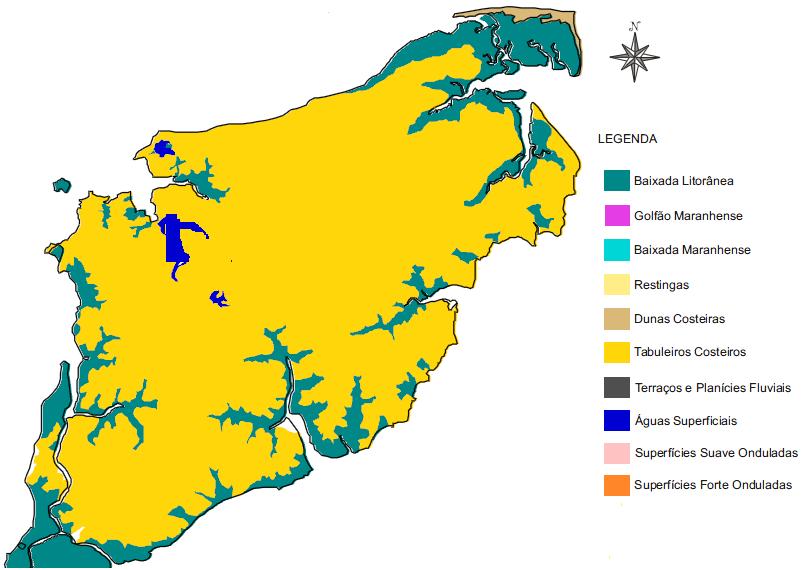 concentração de cursos d água e retificação litorânea (SANTOS,1989). A hidrodinâmica do Golfão é regida pelas marés semi-diurnas, com uma amplitude máxima de 7,2metros e média de 4,6metros.