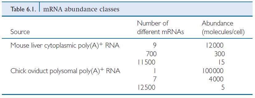 A abundância de mrnas varia entre células House keeping genes = produto é requerido para o metabolismo