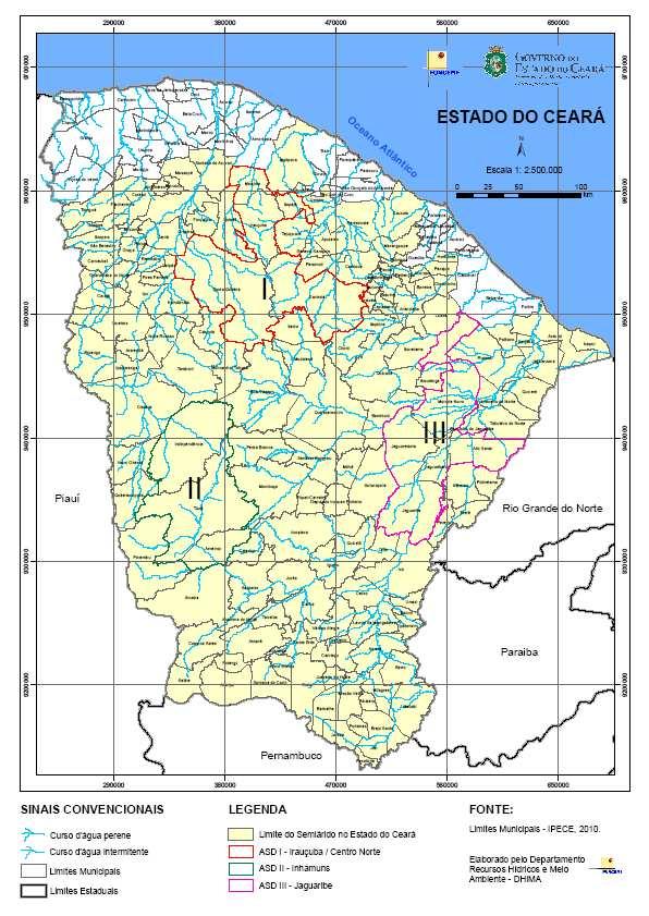 O semiárido cearense abrange 86,8% do seu território, 150 municípios e