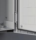 Para UCP/UCPT750 e tamanhos maiores é fornecido um posicionador de porta para garantir que a porta assume a sua posição central no momento de fecho.