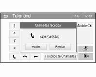 Telemóvel 55 Receber chamada Atender uma chamada Se um modo áudio, p.ex.