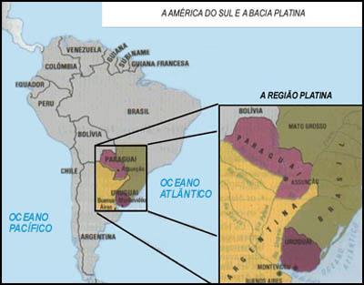 POLÍTICA EXTERNA Conflitos platinos: Causa básica: controle da navegação na Bacia do Prata.