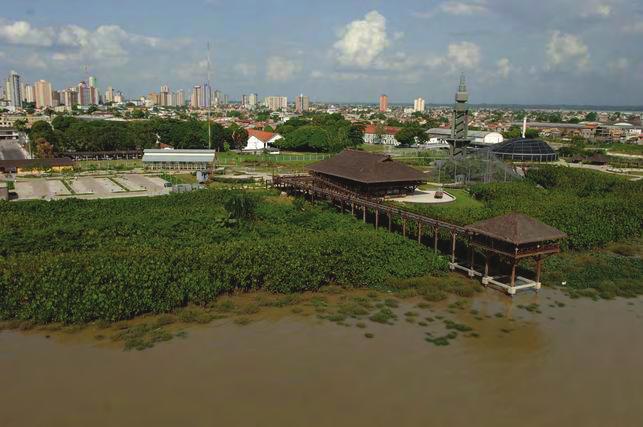 Figura 153: Vista aérea do parque com o rio Guamá