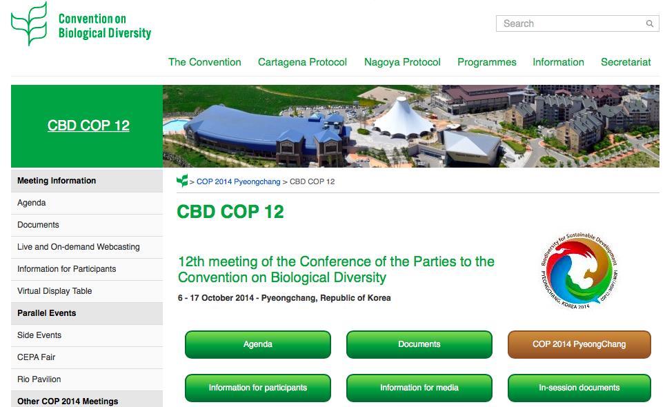 COP-12 da CDB 12 a Conferência das
