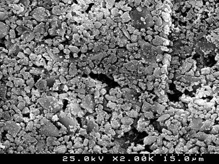 Figura 184 Imagens obtidas no SEM para a composição de cimento com 0% de TiO2 Na Figura 184 pode observar-se a microestrutura da
