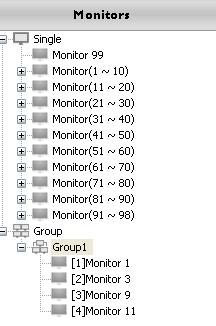 A quantidade de ecrãs numa matriz de Ecrã de Parede não deverá exceder a presente no grupo de ecrãs que utilizou para criar o Ecrã de Parede.