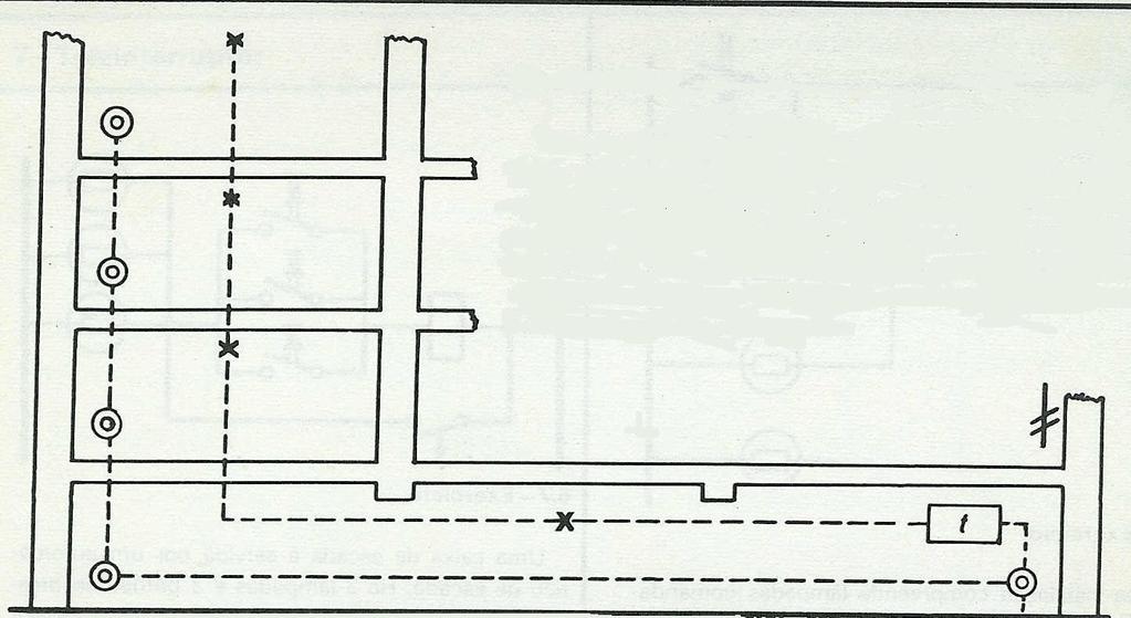 Esquema arquitectural Quando o traçado das canalizações e localização dos restantes elementos da instalação (caixas de