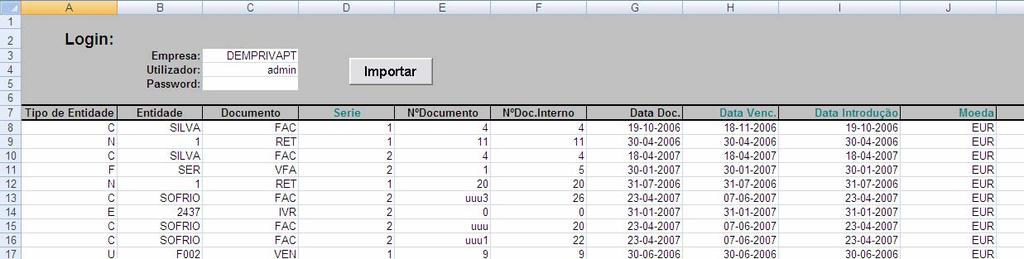 Excel de importação de Pendentes A implementação deste exemplo VBA pretende, por um lado mostrar a facilidade de utilização do VBA e por outro sublinhar as vantagens advindas do seu uso.