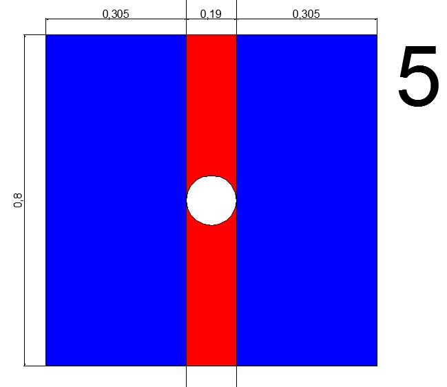 de influência da escora 4 Área de influência da Laje (Azul): 0,80 0,8 = 0,64 ² Área de influência da Viga (Vermelho):