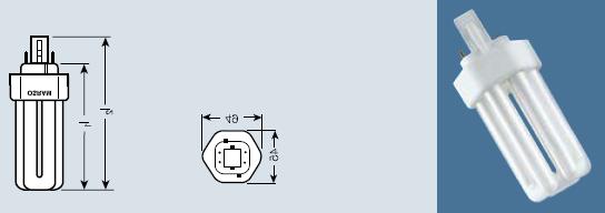 Lâmpadas Fluorescentes Compactas TRIPLA Comprimento ainda mais reduzido e distribuição de