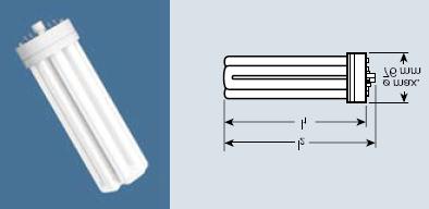 Lâmpadas Fluorescentes Compactas Lâmpada de alto fluxo luminoso de 9000 lm.