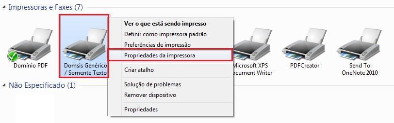 3 DEFININDO PORTA DA IMPRESSORA; 3.1 - Acesse o menu INICIAR do Windows; 3.2 - Clique na opção DISPOSITIVOS E IMPRESSORAS ou DISPOSITIVOS E APARELHOS DE FAX ; 3.