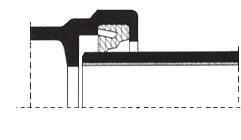 JUNTA MECÂNICA A junta mecânica, utilizada na LCRJM, tem a sua estanqueidade assegurada pela compressão axial do anel de borracha através de um contraflange e parafusos.