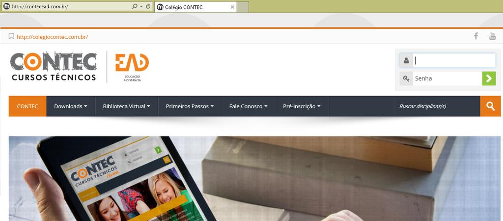 Para acessá-la basta digitar o seguinte endereço contecead.com.