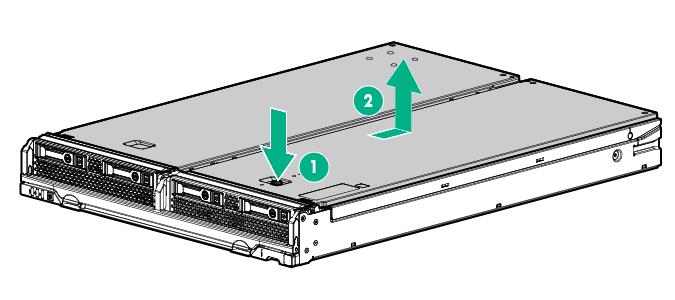 Como remover o defletor DIMM 1. Desligue o módulo de computação. 2. Remova o módulo de computação. 3. Coloque o módulo de computação em uma superfície lisa e nivelada. 4. Remova o painel de acesso.