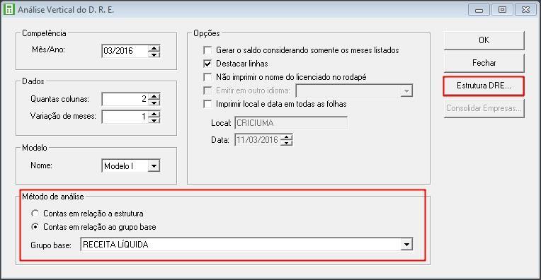 Título: Como emitir a análise vertical do D.R.E? 1- RELATÓRIO 1.1 Acesse o menu RELATÓRIOS, opção ANÁLISES, clique em VERTICAL DO D.R.E; 1.