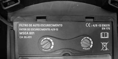 INSTRUÇÕES DE USO ATENÇÃO: A máscara de solda de escurecimento automático Super Tork vem pronto para uso imediato.