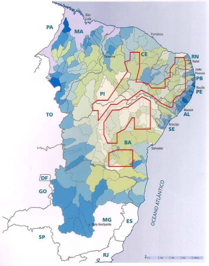 COMO SE DISTRIBUEM AS ÁGUAS NO NORDESTE POTENCIAL DE