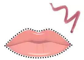 Lápis para Lábios: *Para um contorno natural: Faça um contorno exatamente sobre a linha natural dos seus lábios.