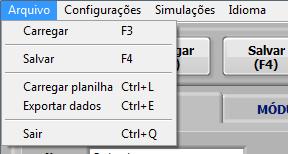 8.8 Menu Arquivo Figura 73 - Menu Arquivo.